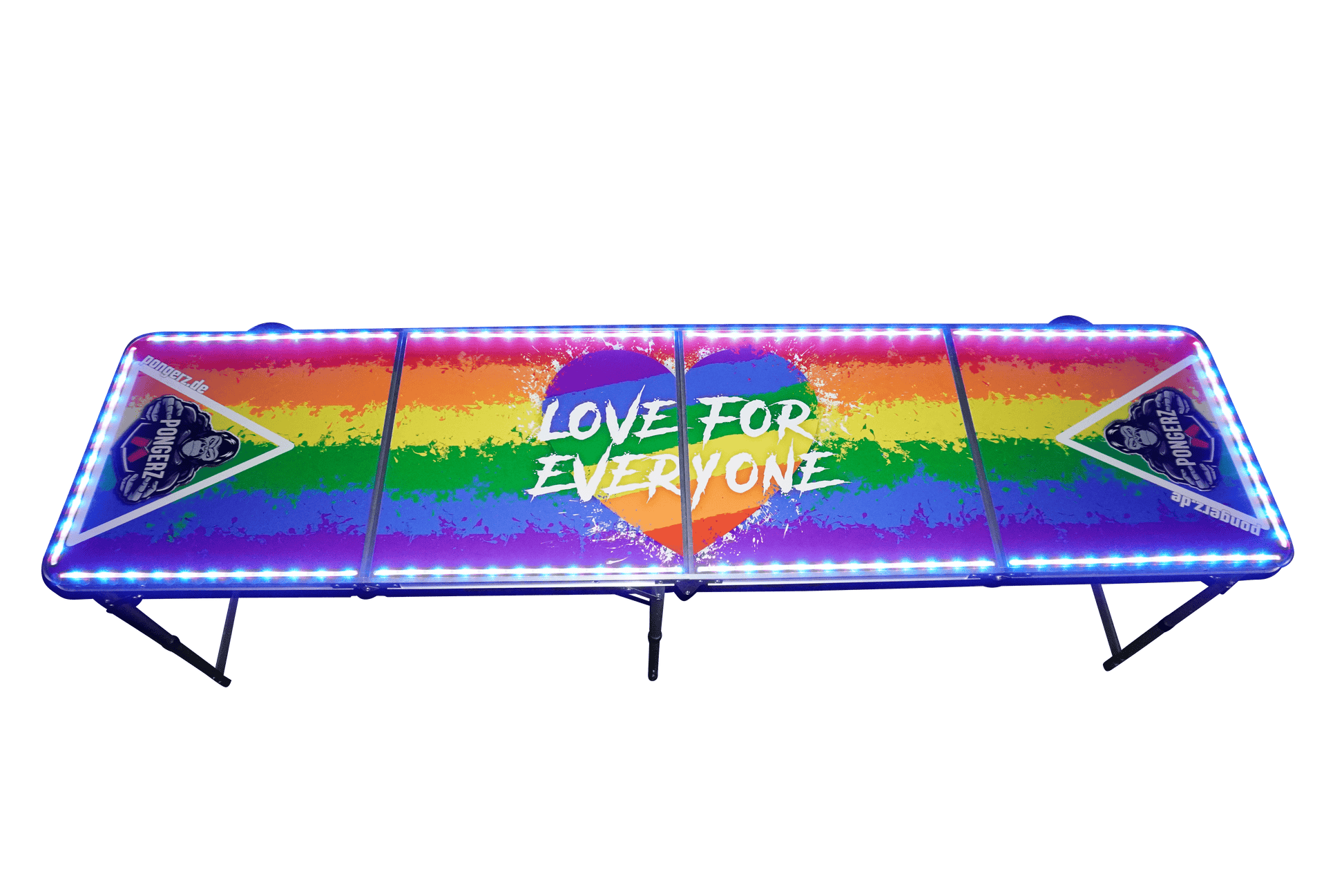 Farbenfroher Regenbogen LGBT - LED Bier Pong Tisch